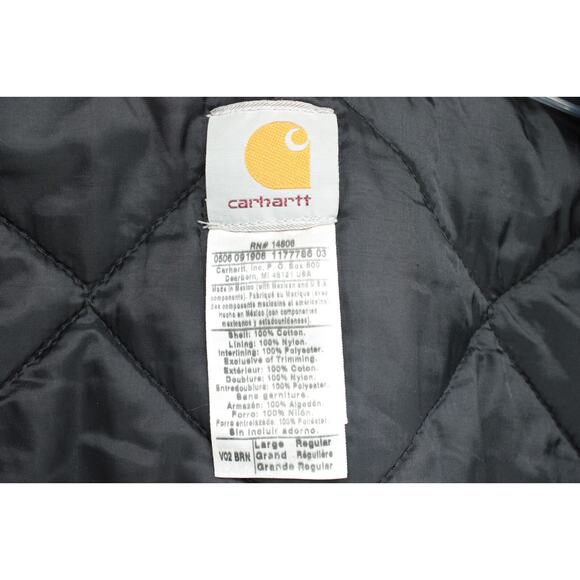 Carhartt V02 BRN Vest Men Large Arctic Quilt Lined Yellowstone Cowboy Ranch wear - Picture 6 of 8
